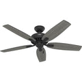 Hunter 52397 Matte Black 52 Inch Newsome Matte Black Ceiling Fan And Pull Chain Image 1