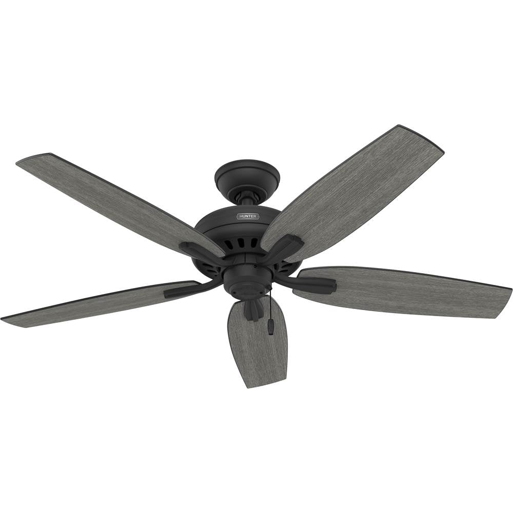 Hunter 52397 Matte Black 52 Inch Newsome Matte Black Ceiling Fan And Pull Chain Image 1