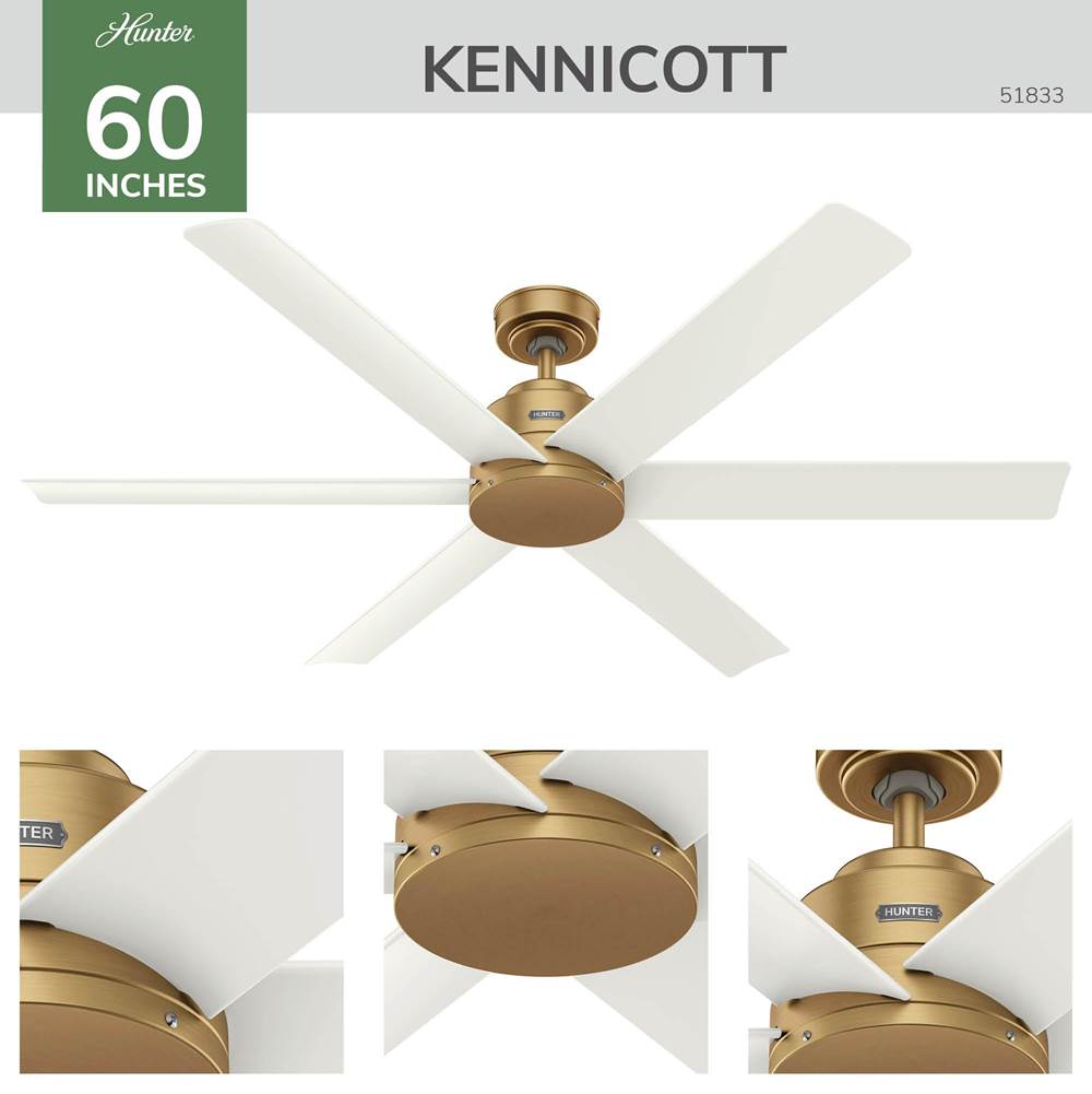 Hunter 51833 Luxe Gold 60in Kennicott - Luxe Gold Image 6