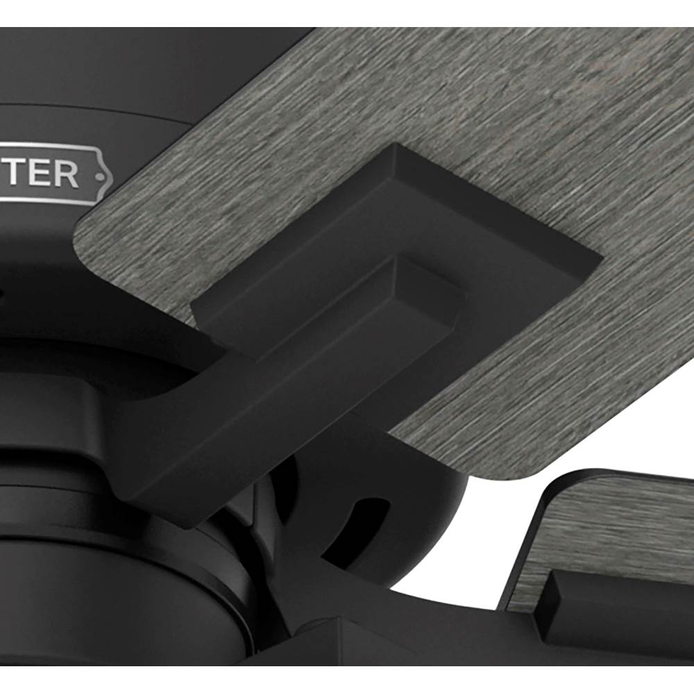 Hunter 52311 Matte Black 52 Inch Wifi Techne Matte Black Ceiling Fan With Led Light Kit And Handheld Remote Image 8