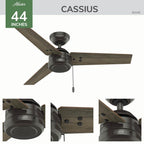 Hunter 50446 Noble Bronze 44 Inch Cassius Outdoor Noble Bronze Image 8