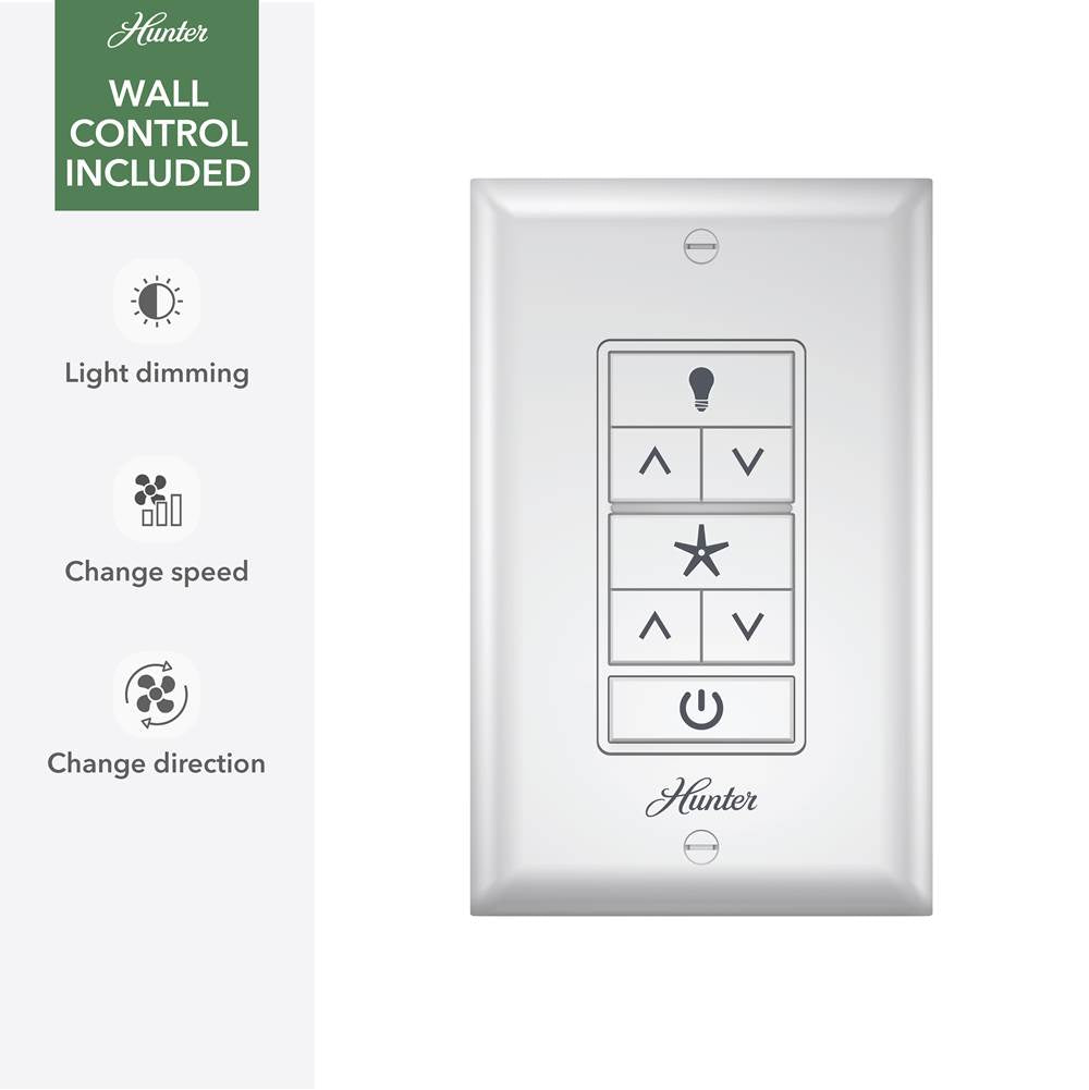 Hunter 52402 Matte White 44in Presto Lp - Matte Fresh White Image 5