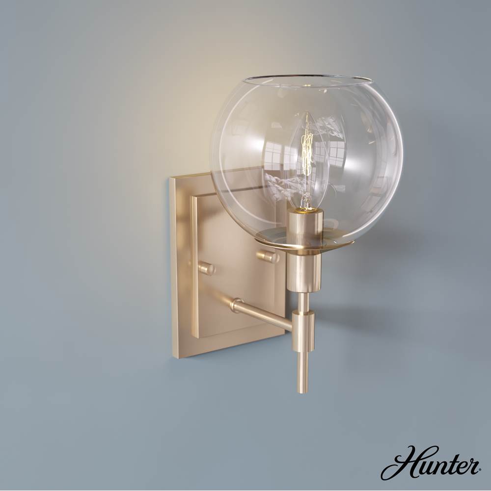 Hunter 19759 Alturas Gold Xidane 1 Light Wall Sconce Image 3