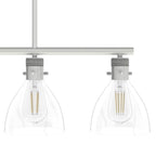 Hunter Van Nuys Van Nuys Brushed Nickel With Clear Glass 4 Light Chandelier Ceiling Light Fixture
