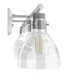 Hunter 48040 Brushed Nickel Van Nuys Brushed Nickel With Clear Glass 4 Light Vanity Wall Light Fixture Image 6