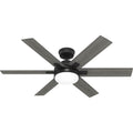 Hunter 52783 Matte Black 52 Inch Georgetown Energy Star Hunterexpress Matte Black Ceiling Fan With Led Light Kit And Handheld Remote Image 1