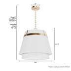 Hunter 48160 Alturas Gold Ada Lee 1 Light Large Pendant Gold Image 4
