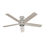 Hunter 52656 Brushed Nickel Hunter 52 Inch Xidane Brushed Nickel Ceiling Fan With Led Light Kit And Handheld Remote Image 1