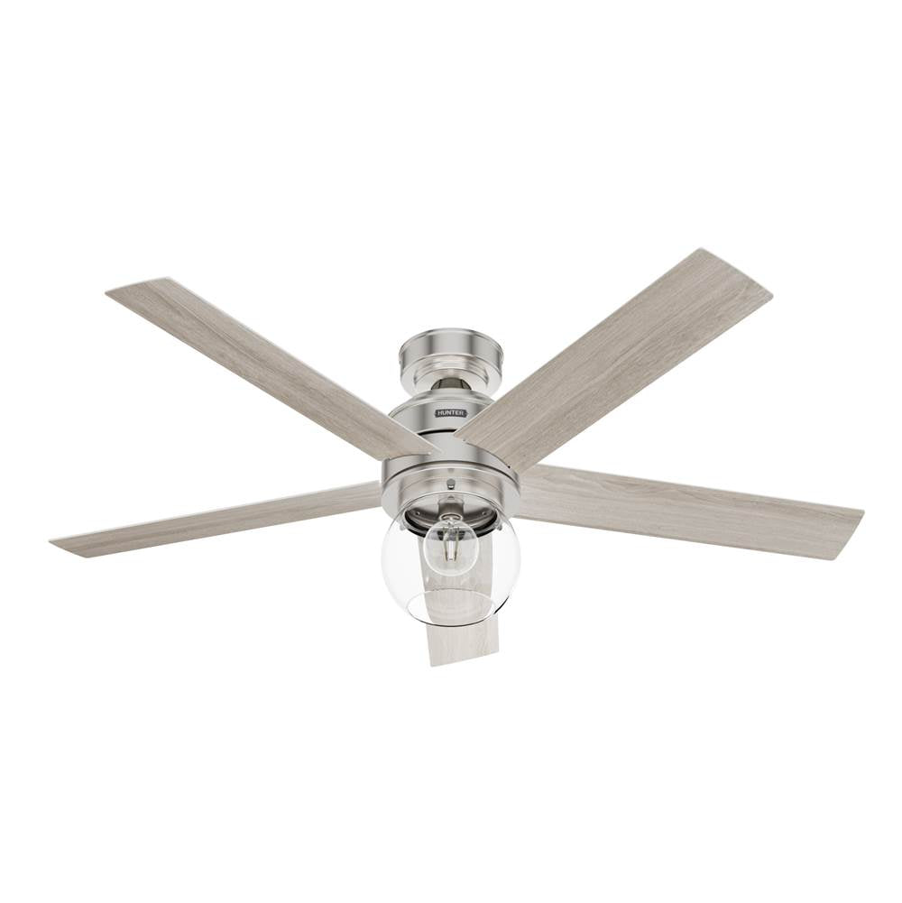 Hunter 52656 Brushed Nickel Hunter 52 Inch Xidane Brushed Nickel Ceiling Fan With Led Light Kit And Handheld Remote Image 1