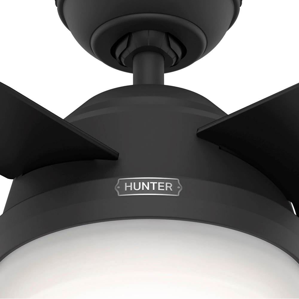 Hunter 52391 Matte Black 44 Inch Dempsey Matte Black Ceiling Fan With Led Light Kit And Handheld Remote Image 6