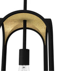 Hunter 19737 Natural Iron Hunter Dukestown Natural Iron And Gold Leaf 1 Light Pendant Ceiling Light Fixture Image 2