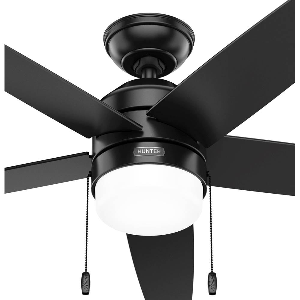 Hunter 52491 Matte Black 52 Inch Bardot Matte Black Ceiling Fan With Led Light Kit And Pull Chain Image 2