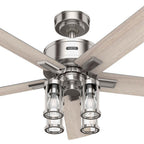 Hunter 52993 Brushed Nickel 52 Inch Astwood Ii  Brushed Nickel Ceiling Fan With Led Light Kit And Handheld Remote Image 4