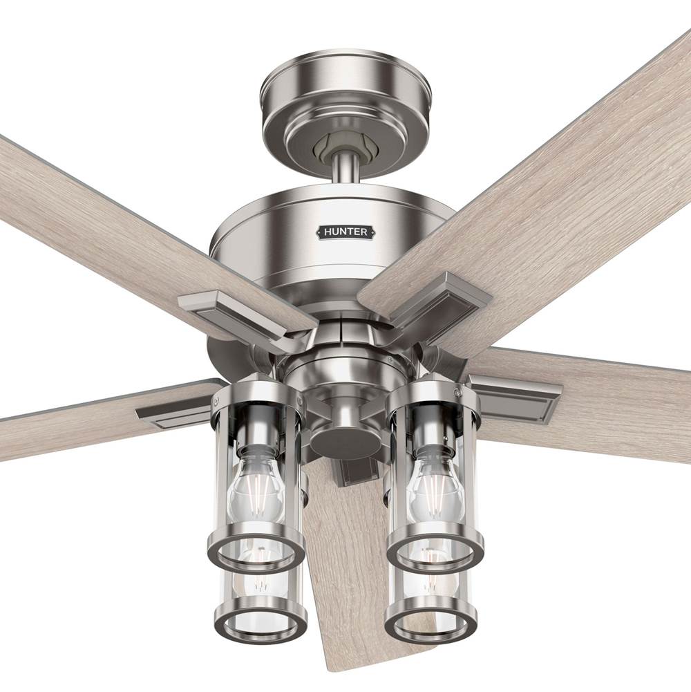 Hunter 52993 Brushed Nickel 52 Inch Astwood Ii  Brushed Nickel Ceiling Fan With Led Light Kit And Handheld Remote Image 4