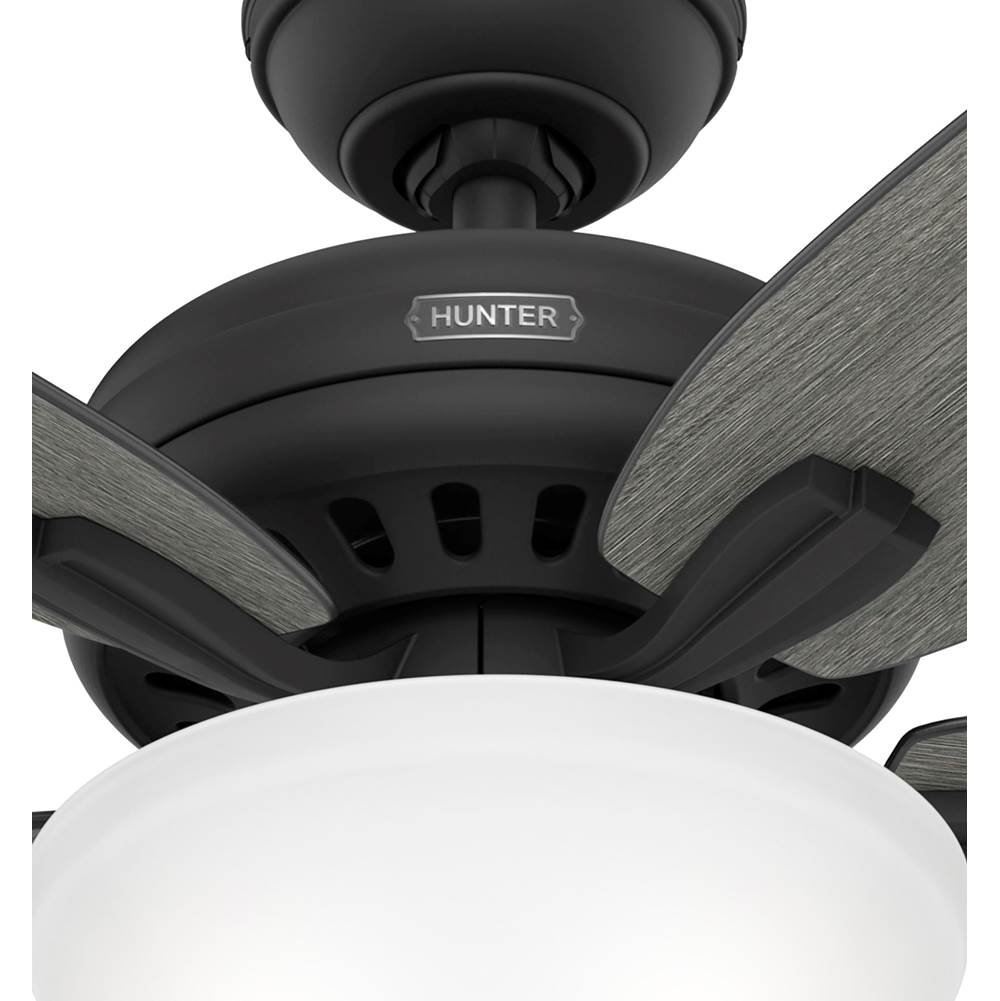 Hunter 52395 Matte Black 52 Inch Newsome Matte Black Ceiling Fan With Led Light Kit And Pull Chain Image 6