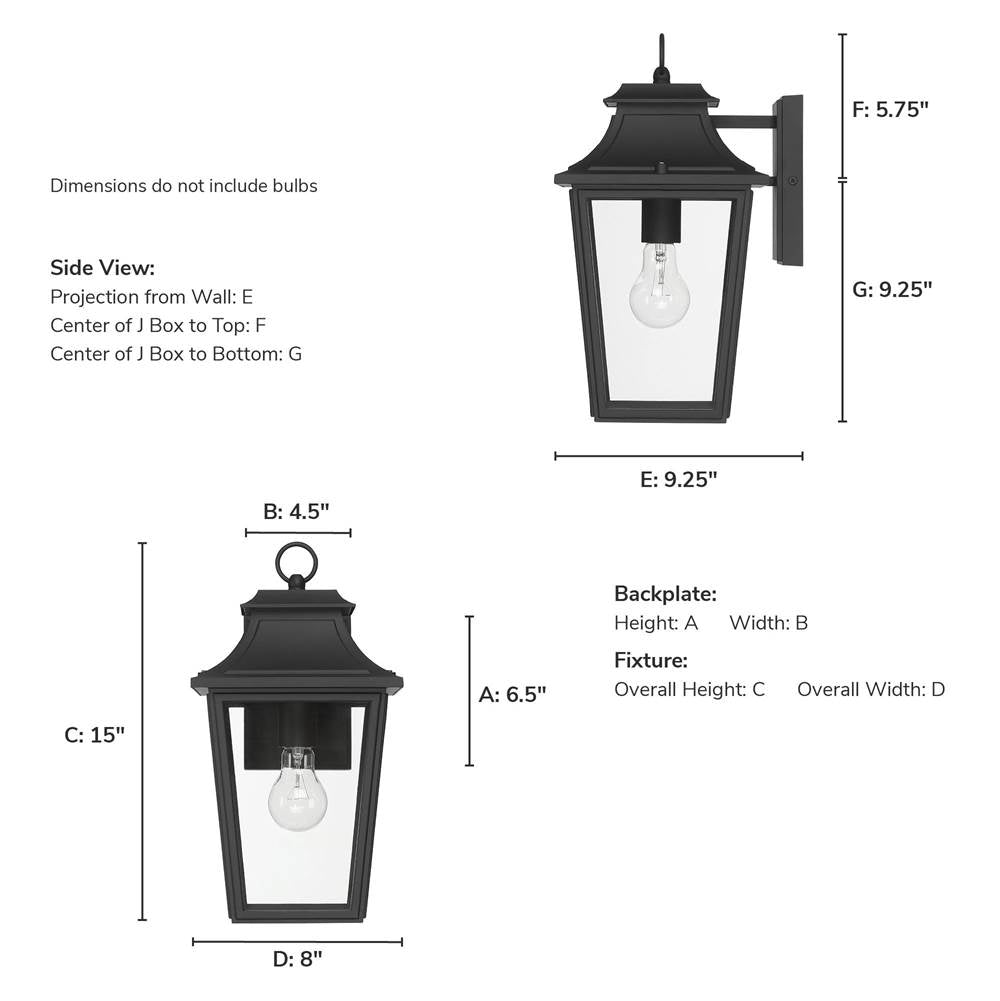 Hunter 46080 Matte Black Hunter Spring Cove Matte Black With Clear Glass 1 Light Image 5