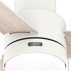 Hunter 51972 Matte White 52 Inch Brunner Matte White Low Profile Ceiling Fan With Led Light Kit And Pull Chain Image 6