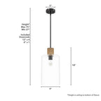 Hunter 13112 Noble Bronze Hunter Vanning Noble Bronze And Natural Sisal Rope With Clear Glass 1 Light Pendant Ceiling Light Fixture Image 4