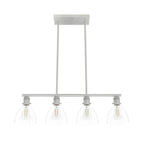 Hunter 48038 Brushed Nickel Van Nuys Brushed Nickel With Clear Glass 4 Light Chandelier Ceiling Light Fixture Image 8