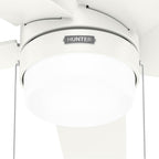 Hunter Bardot 52 Inch Bardot Fresh White Ceiling Fan With Led Light Kit And Pull Chain