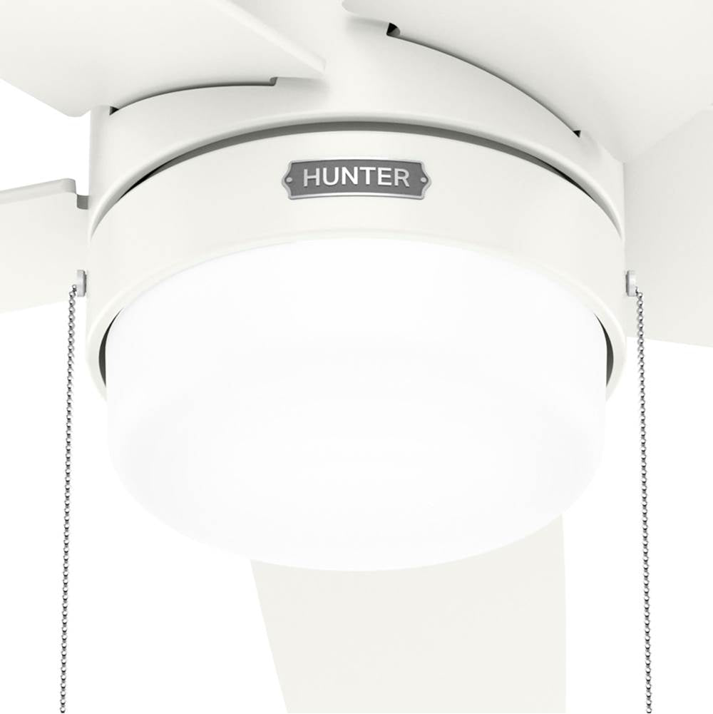 Hunter Bardot 52 Inch Bardot Fresh White Ceiling Fan With Led Light Kit And Pull Chain