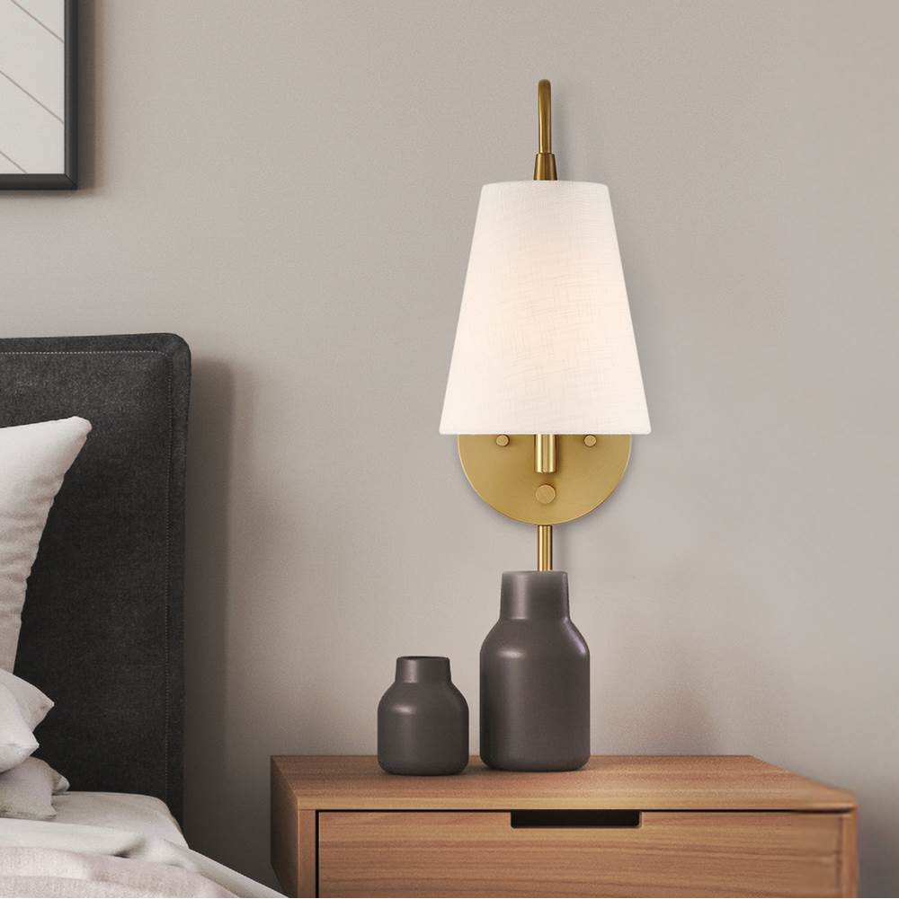 Hunter 48173 Alturas Gold Valley Park 1 Light Large Pin Up Sconce Gold Image 7