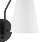 Hunter 48174 Matte Black Valley Park 1 Light Large Pin Up Sconce Black Image 4