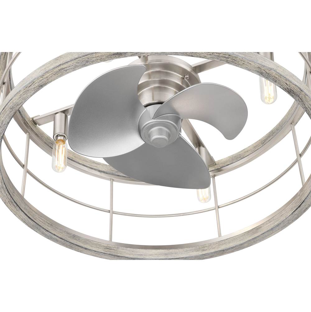 Hunter 50106 Brushed Nickel 22 In Bridgette Fandelier - Brushed Nickel Image 2