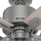 Hunter 52310 Matte Silver 52 Inch Wifi Techne Matte Silver Ceiling Fan With Led Light Kit And Handheld Remote Image 7