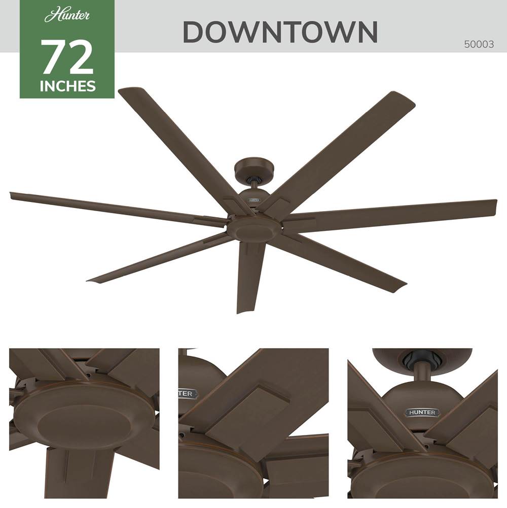 Hunter 50003 Matte Bronze 72in Downtown - Matte Bronze Image 6
