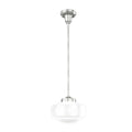 Hunter Saddle Creek 10'' Brushed Nickel Shiny Cased White