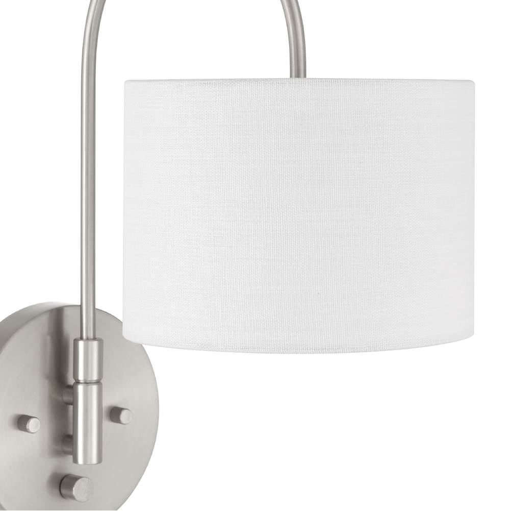 Hunter 48178 Brushed Nickel Horizon 1 Light Large Pin Up Sconce Brushed Nickel Image 4