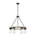 Hunter Devon Park 6 Light Round Chandelier - Onyx Bengal