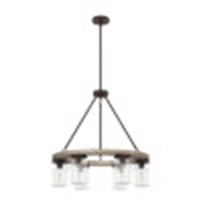 Hunter Devon Park 6 Light Round Chandelier - Onyx Bengal