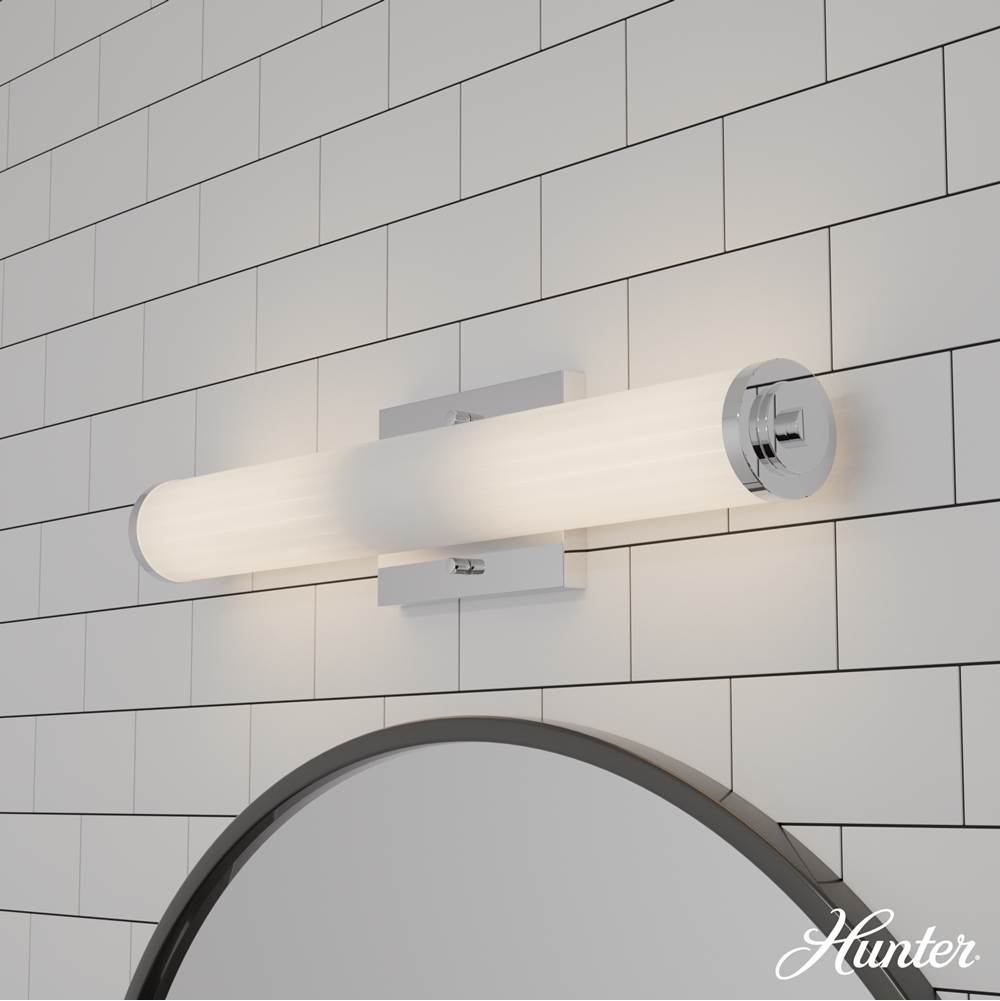 Hunter Holly Grove Holly Grove 2 Light Vanity 24 Inch Chrome