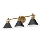 Hunter 13169 Matte Black Carrington Isle 3 Light Medium Vanity Black Image 1