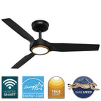 Hunter  Zentech 3 Blade Indoor/outdoor Smart Fan 44in - Matte Black