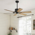 Hunter 51817 Matte Black 52 Inch Gilrock Matte Black Ceiling Fan And Pull Chain Image 3