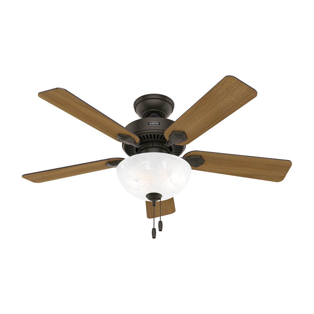 Hunter 52782 New Bronze Hunter 44 Inch Swanson New Bronze Ceiling Fan With Led Light Kit And Pull Chain Image 1