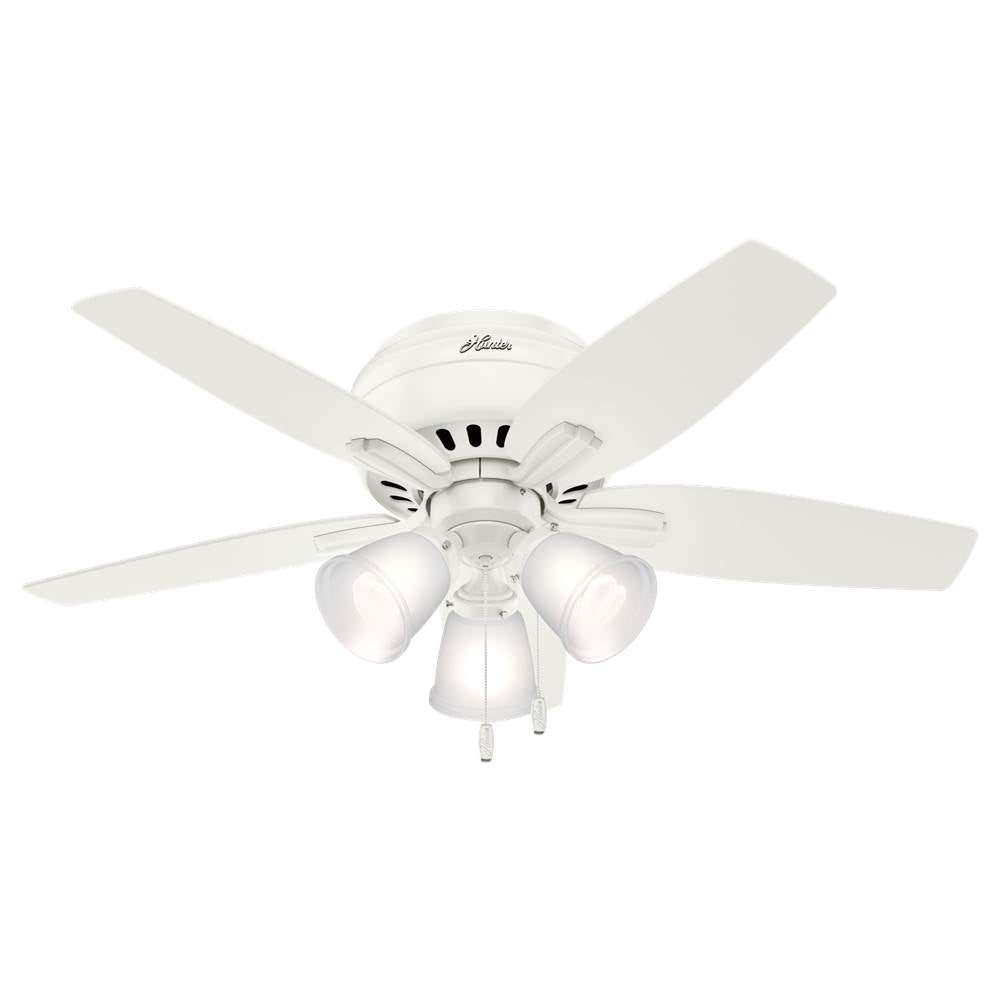 Hunter 51077 Fresh White 42'' Newsome Lp - Fresh White Image 1