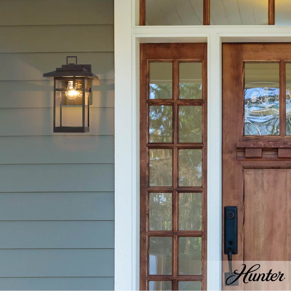Hunter 46070 Matte Black Hunter Yancy House Matte Black With Clear Glass 1 Light Image 8