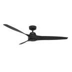 Hunter 52997 Matte Black 60 Inch Mosley Energy Star Matte Black Damp Rated Ceiling Fan And Wall Control Image 1