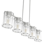 Hunter 48012 Brushed Nickel Astwood Brushed Nickel With Clear Glass 5 Light Chandelier Ceiling Light Fixture Image 9
