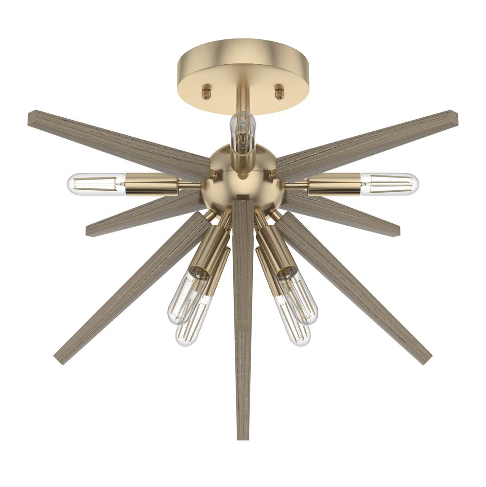 Hunter Jupiter Star Jupiter Star Semi-flush Mount Alturas Gold