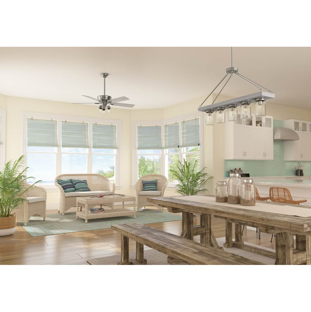 Hunter Devon Park Devon Park Chandelier - Brushed Nickel