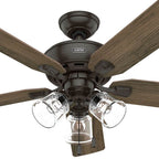 Hunter 52345 Noble Bronze 52 Inch Rosner Noble Bronze Ceiling Fan With Led Light Kit And Pull Chain Image 2