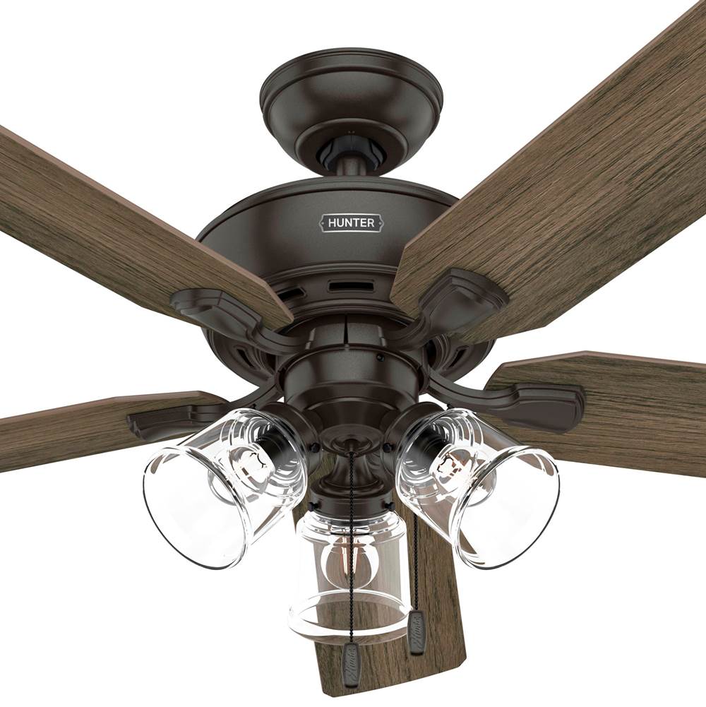 Hunter 52345 Noble Bronze 52 Inch Rosner Noble Bronze Ceiling Fan With Led Light Kit And Pull Chain Image 2