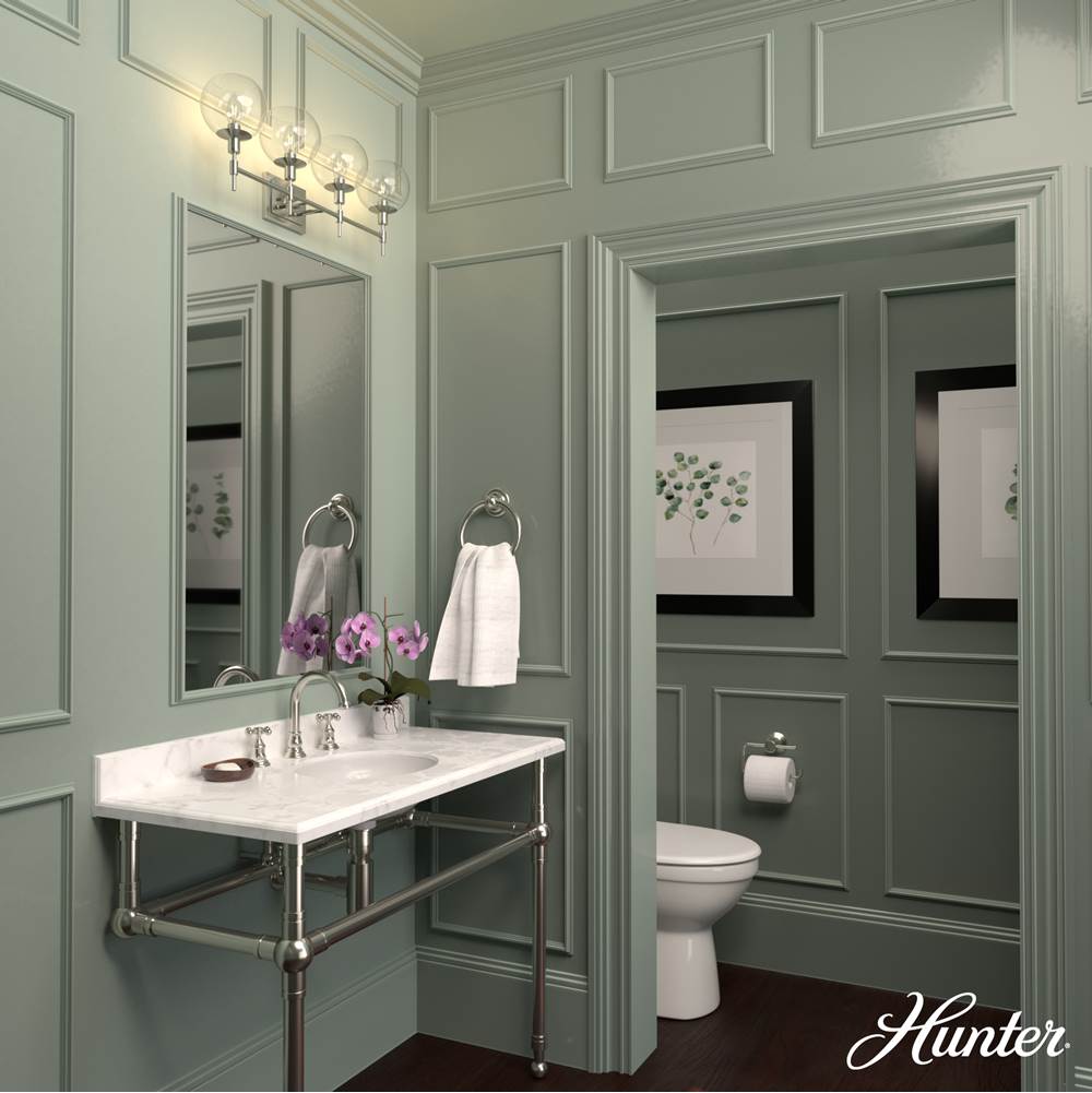 Hunter 19766 Brushed Nickel Xidane 4 Light Vanity Image 4