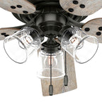 Hunter Shady Grove 52 Inch Shady Grove Noble Bronze Ceiling Fan With Led Light Kit And Pull Chain
