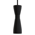 Hunter 19827 Flat Matte Black Hunter Zola Flat Matte Black 1 Light Pendant Ceiling Light Fixture Image 1